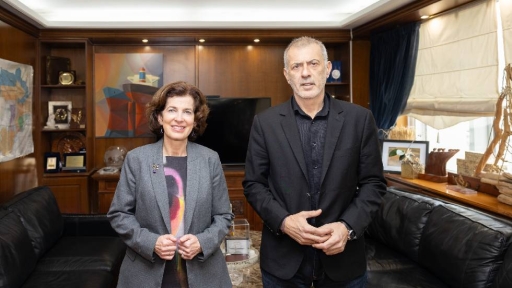 Συνάντηση Δημάρχου Πειραιά με την νέα  Πρέσβειρα της Γαλλίας στην Ελλάδα Laurence Auer